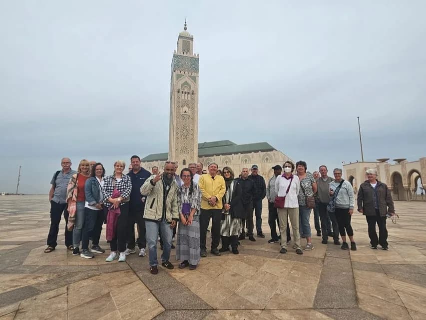 Mosquée Hassan II et ville de Casablanca