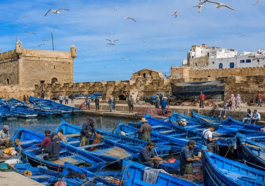 Essaouira ramparts and port