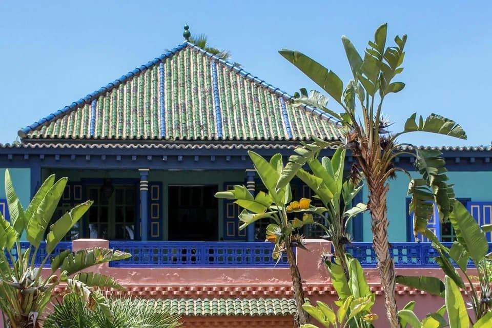 Jardin Majorelle bleu à Marrakech
